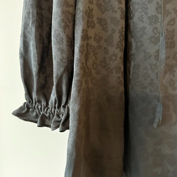 Anthropologie Gray Ruffled Blouse - Picture 5 of 11